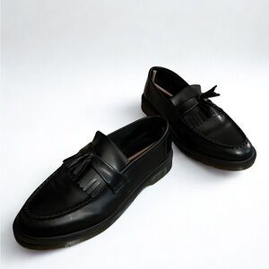 Dr. Martens Black Leather Tassel Loafers